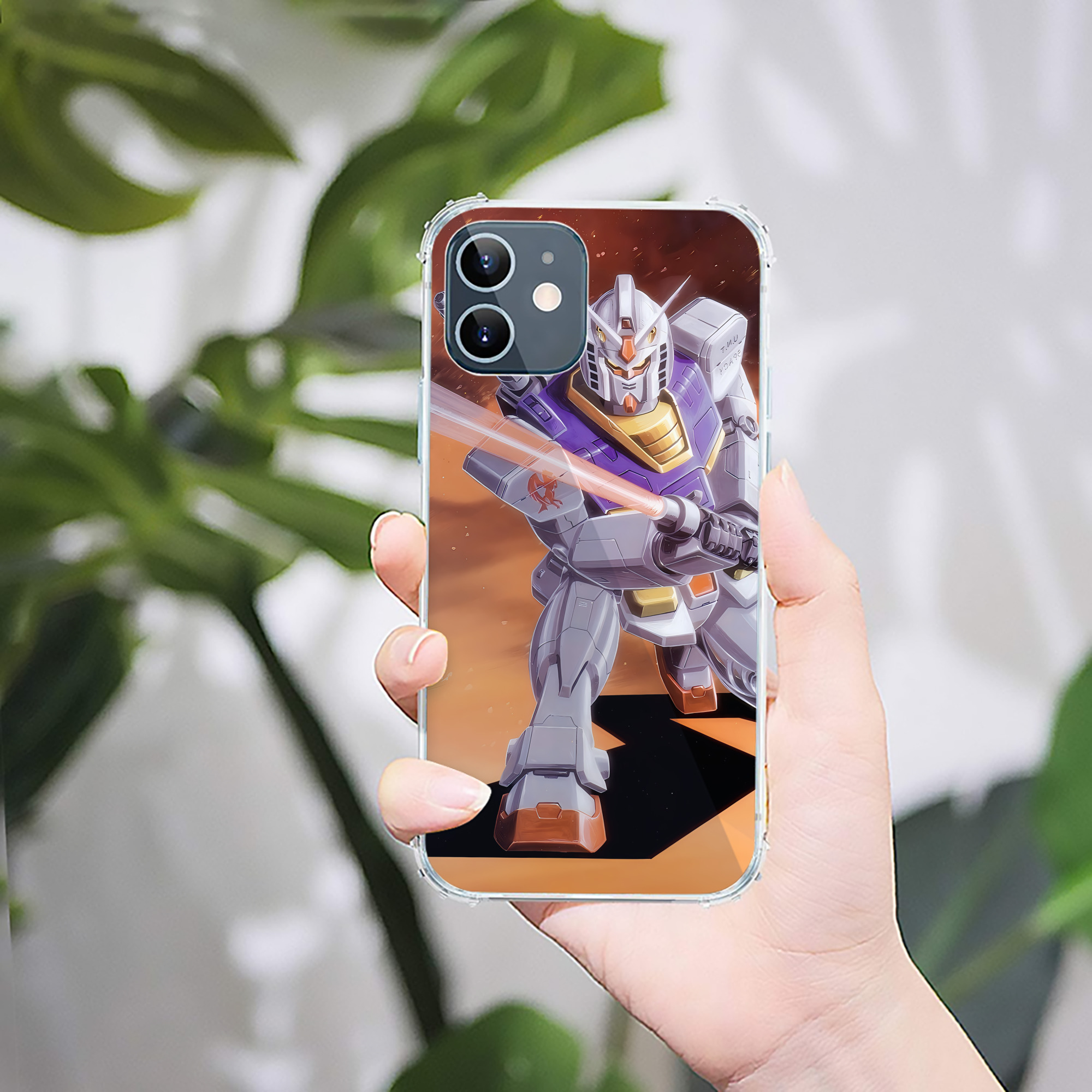 （画像用） 機動戦士ガンダム Mobile Suit Gundam 【iPhone 12シリーズ対応】透明スマホケース（クリアソフトケース）